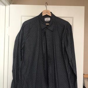 Polka dot button down